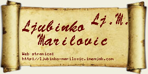 Ljubinko Marilović vizit kartica